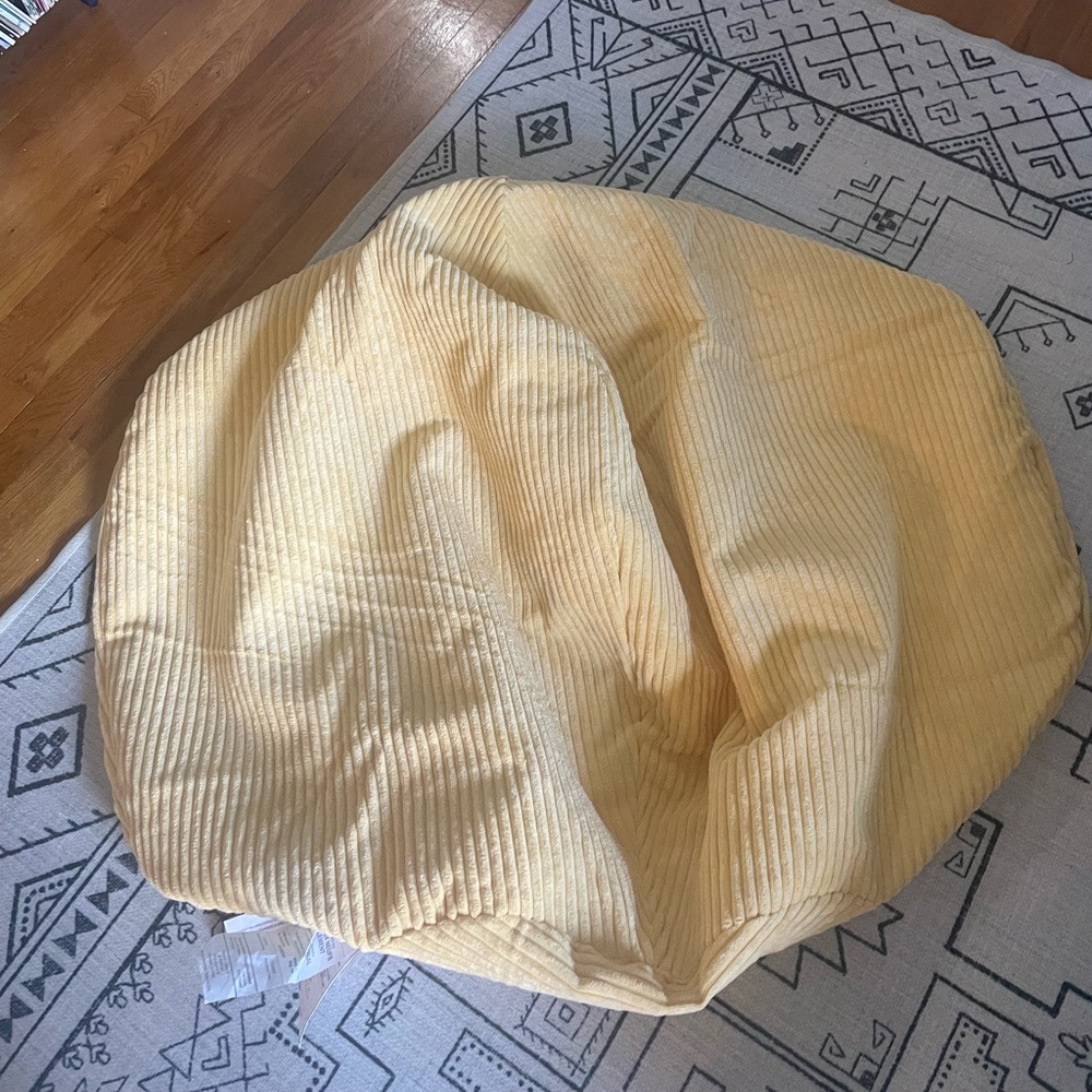 Soft Yellow Le Pouf ottoman / bean bag cover